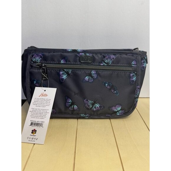 LUG Parasail Cosmetic Case - NWT Butterfly Grey - Picture 1 of 4